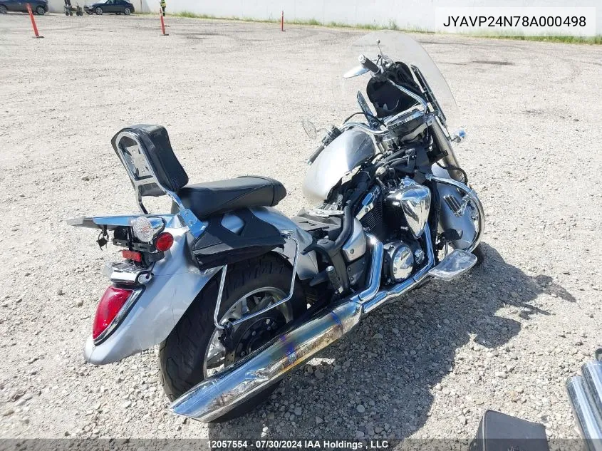 2008 Yamaha Xvs1300 A VIN: JYAVP24N78A000498 Lot: 12057554