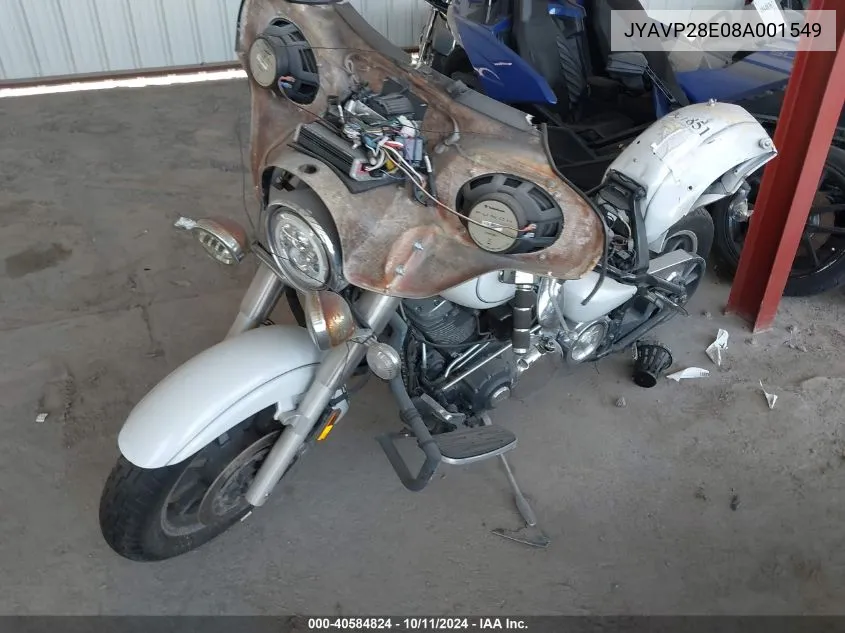 2008 Yamaha Xv1700 A/As/At VIN: JYAVP28E08A001549 Lot: 40584824