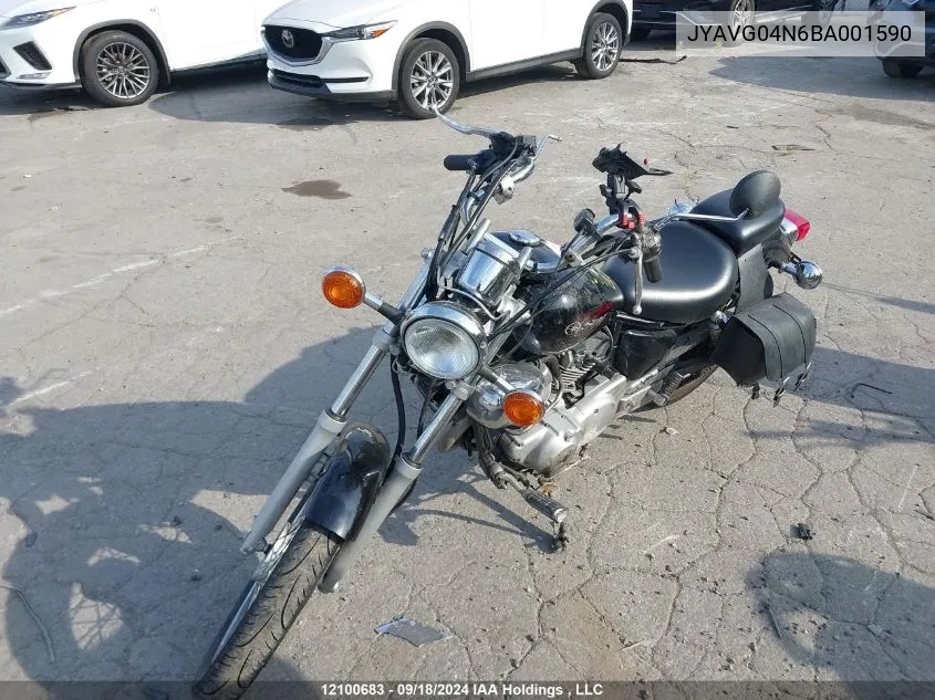 2011 Yamaha Xv250 VIN: JYAVG04N6BA001590 Lot: 12100683