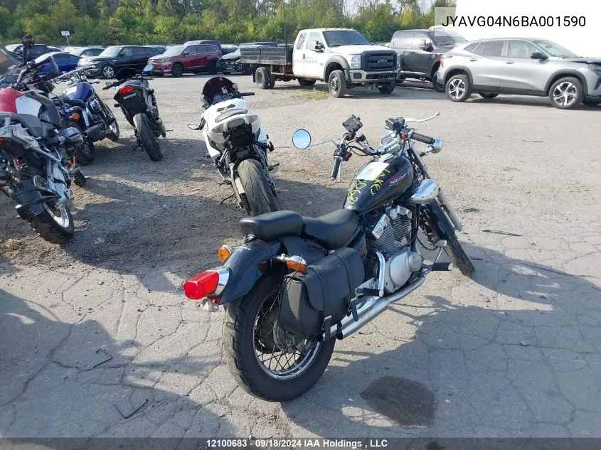 2011 Yamaha Xv250 VIN: JYAVG04N6BA001590 Lot: 12100683