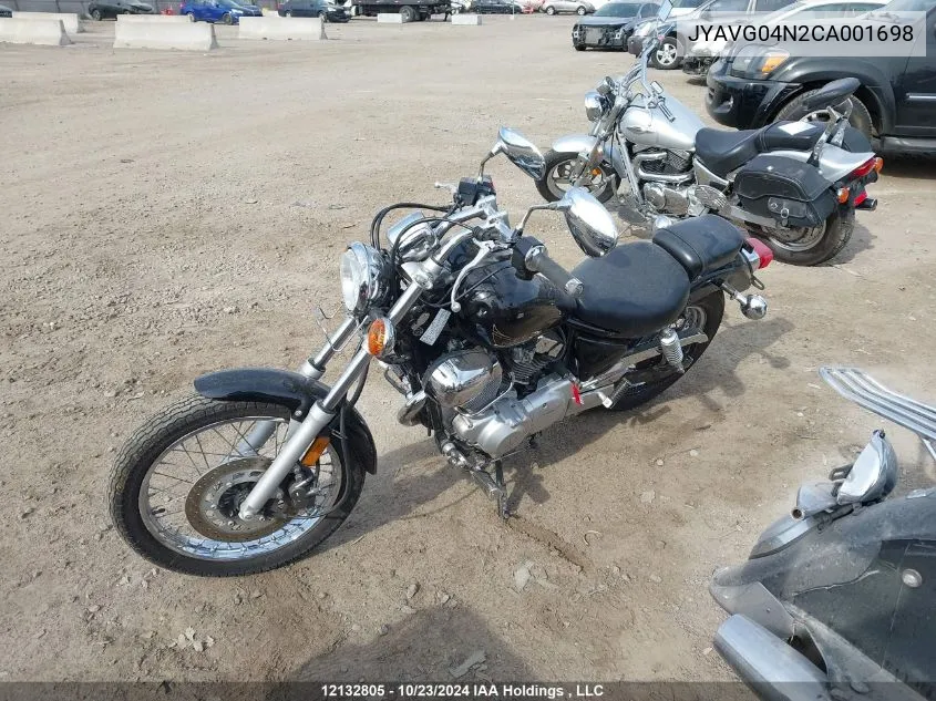 2012 Yamaha Xv250 VIN: JYAVG04N2CA001698 Lot: 12132805