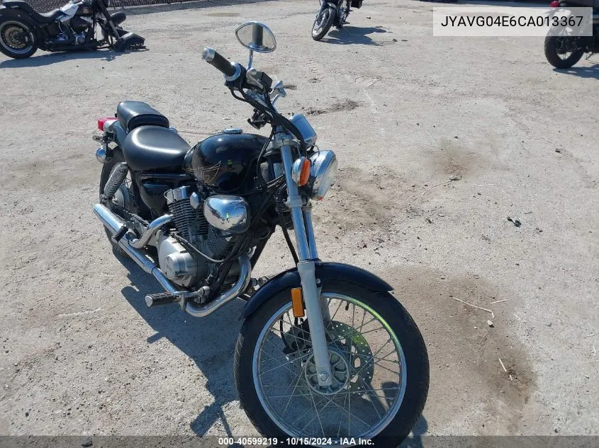 2012 Yamaha Xv250 VIN: JYAVG04E6CA013367 Lot: 40599219