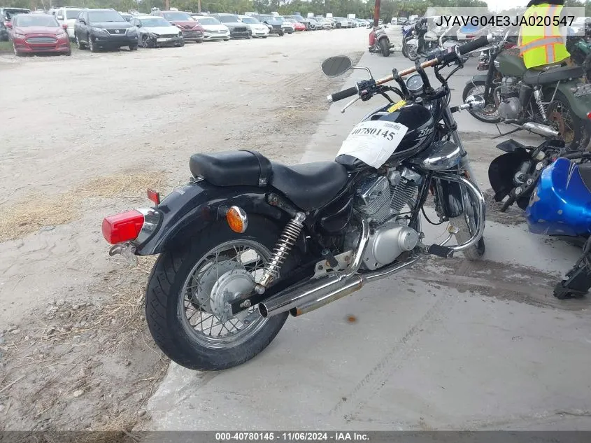 2018 Yamaha Xv250 VIN: JYAVG04E3JA020547 Lot: 40780145