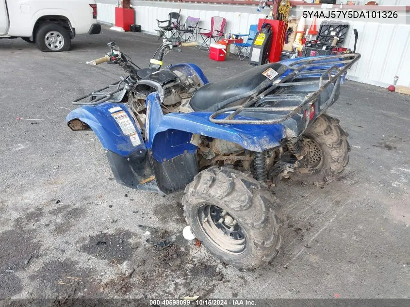 2013 Yamaha Yfm550 Fwad/Se VIN: 5Y4AJ57Y5DA101326 Lot: 40598099