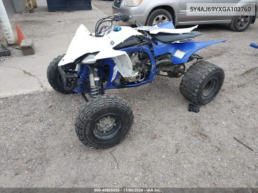 2016 Yamaha Yfz450 R VIN: 5Y4AJ69YXGA103760 Lot: 40805855