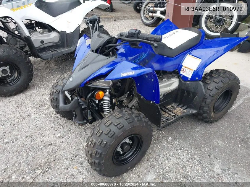 2024 Yamaha Yfz50 VIN: RF3AA03E6RT010972 Lot: 40686978