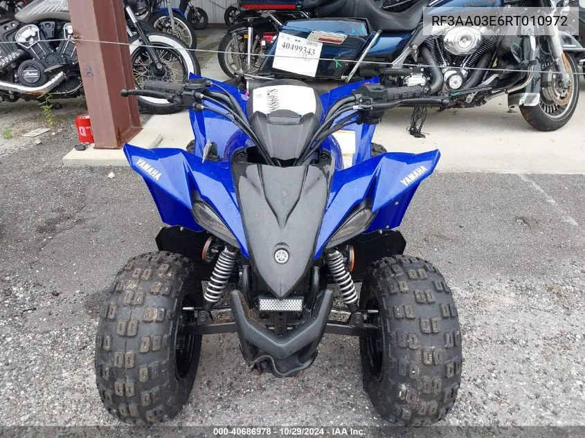 2024 Yamaha Yfz50 VIN: RF3AA03E6RT010972 Lot: 40686978