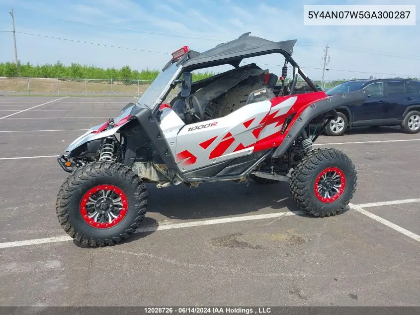 2016 Yamaha Yxz1000 Se VIN: 5Y4AN07W5GA300287 Lot: 12028726