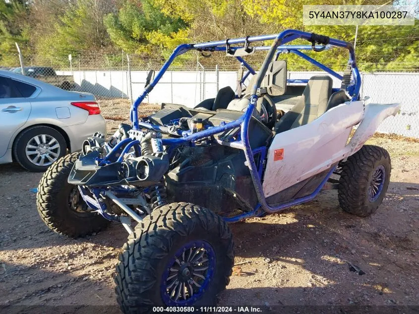 2019 Yamaha Yxz1000 VIN: 5Y4AN37Y8KA100287 Lot: 40830580