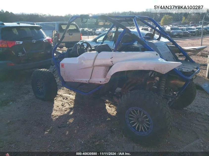 2019 Yamaha Yxz1000 VIN: 5Y4AN37Y8KA100287 Lot: 40830580