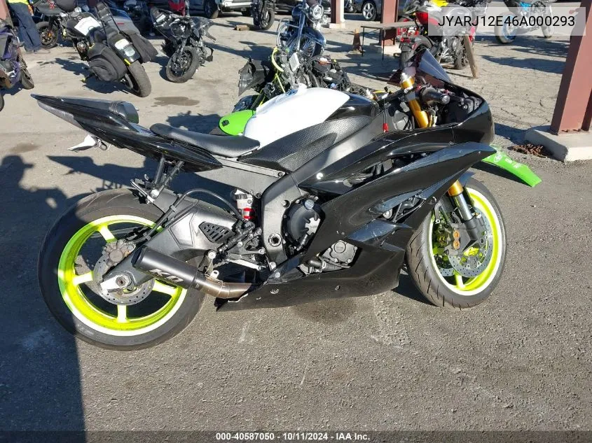 2006 Yamaha Yzfr6 L VIN: JYARJ12E46A000293 Lot: 40587050