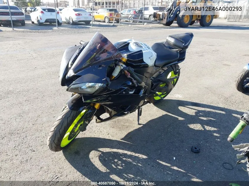 2006 Yamaha Yzfr6 L VIN: JYARJ12E46A000293 Lot: 40587050