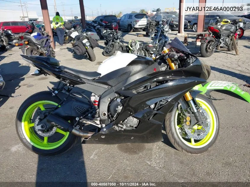 2006 Yamaha Yzfr6 L VIN: JYARJ12E46A000293 Lot: 40587050