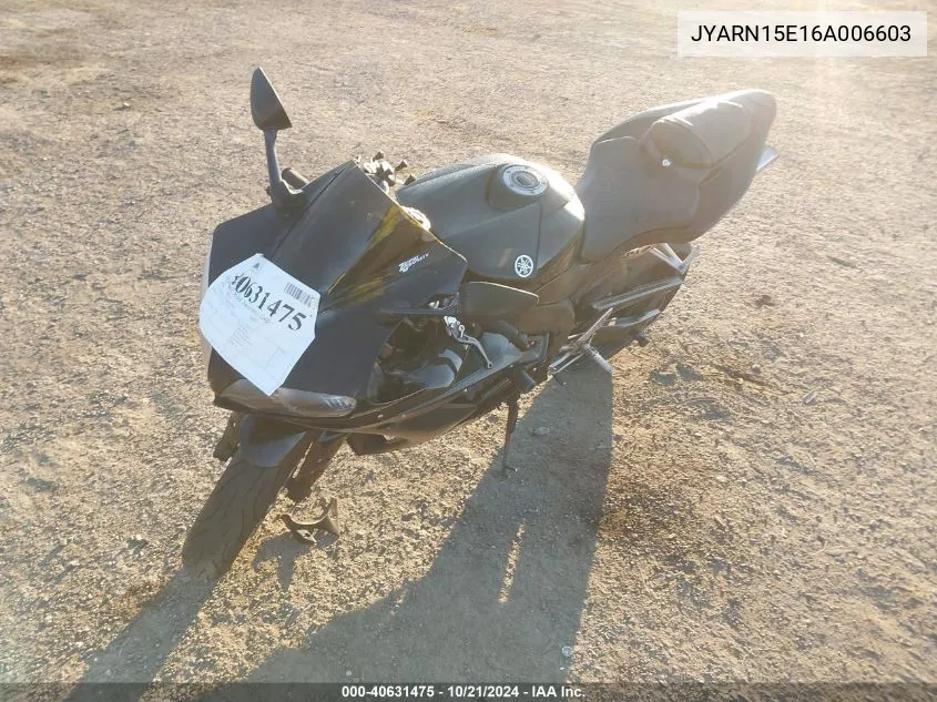 2006 Yamaha Yzfr1 VIN: JYARN15E16A006603 Lot: 40631475