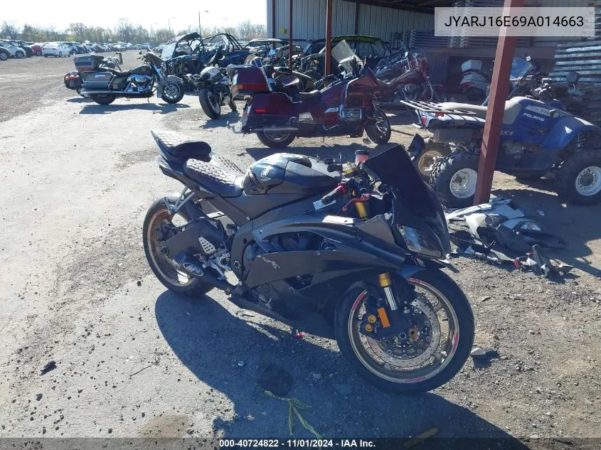 2009 Yamaha Yzfr6 VIN: JYARJ16E69A014663 Lot: 40724822