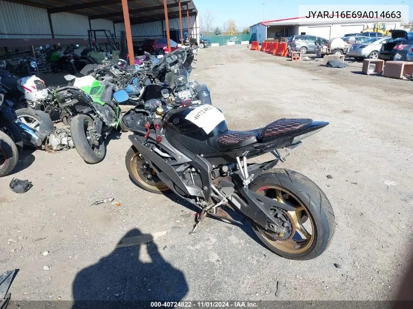 2009 Yamaha Yzfr6 VIN: JYARJ16E69A014663 Lot: 40724822