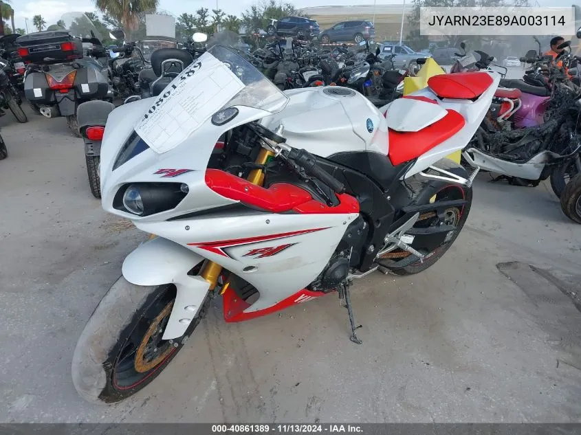 2009 Yamaha Yzfr1 VIN: JYARN23E89A003114 Lot: 40861389