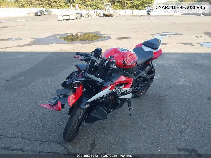 2014 Yamaha Yzfr6 VIN: JYARJ16E9EA030835 Lot: 40536012