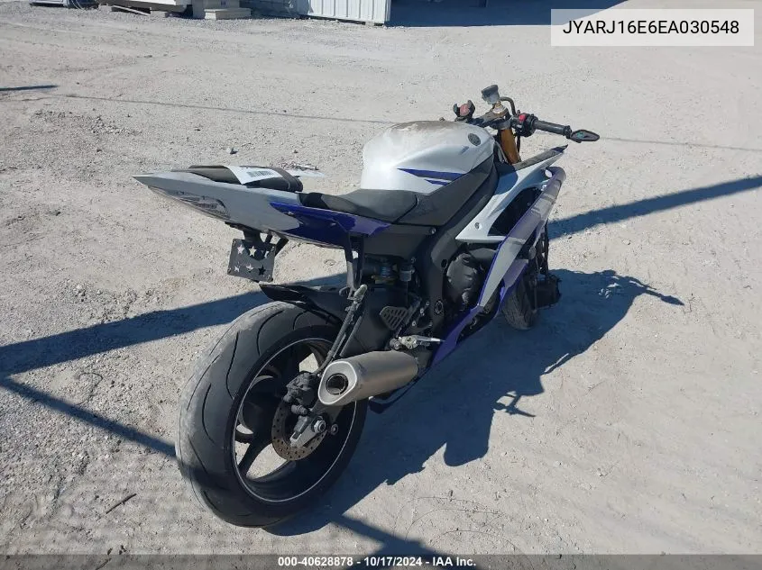 2014 Yamaha Yzfr6 VIN: JYARJ16E6EA030548 Lot: 40628878