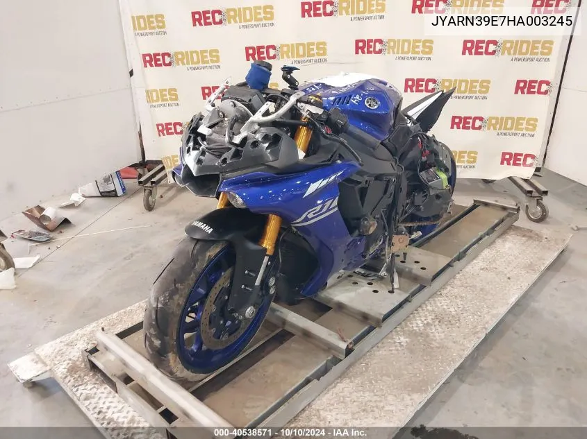 2017 Yamaha Yzfr1 VIN: JYARN39E7HA003245 Lot: 40538571