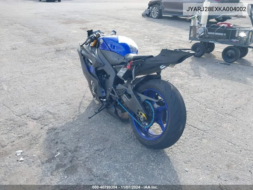 2019 Yamaha Yzfr6 VIN: JYARJ28EXKA004002 Lot: 40799354