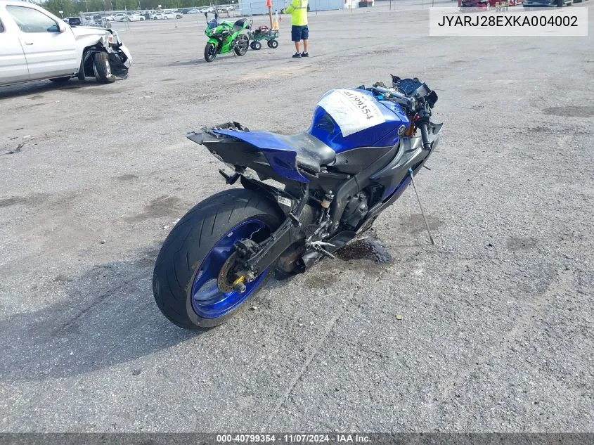 2019 Yamaha Yzfr6 VIN: JYARJ28EXKA004002 Lot: 40799354