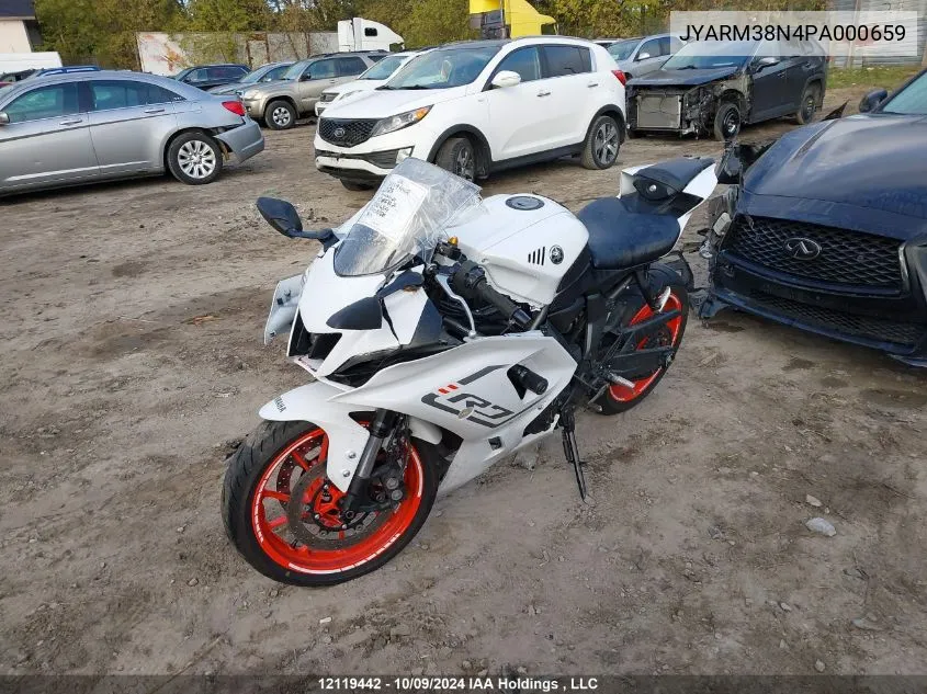 2023 Yamaha Yzfr7 VIN: JYARM38N4PA000659 Lot: 12119442