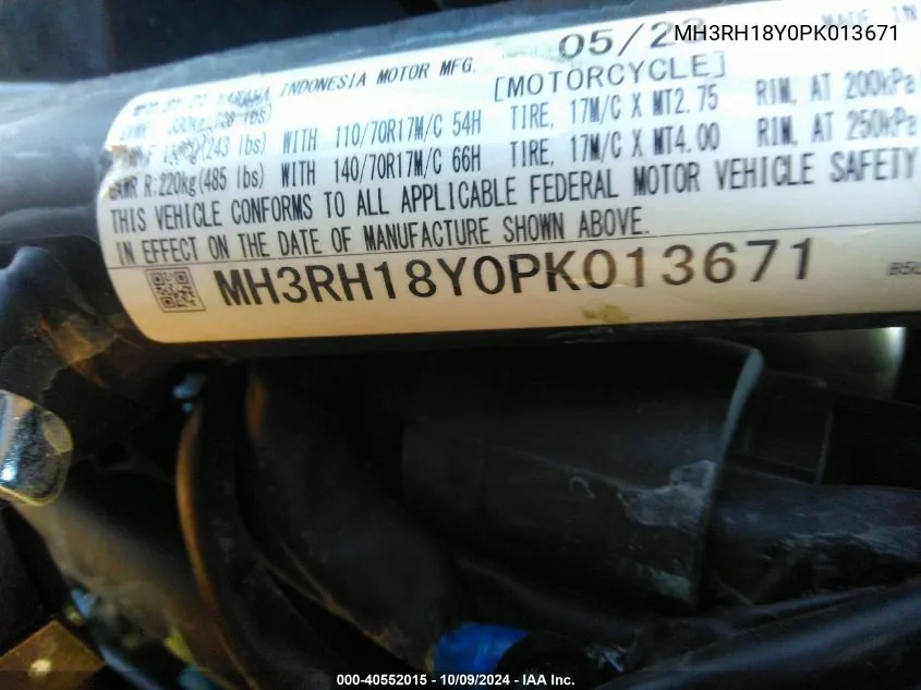 MH3RH18Y0PK013671 2023 Yamaha Yzfr3 A