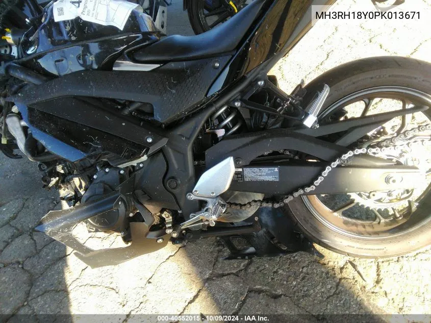 2023 Yamaha Yzfr3 A VIN: MH3RH18Y0PK013671 Lot: 40552015