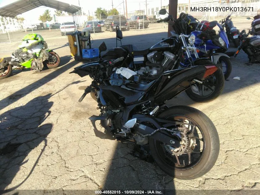 2023 Yamaha Yzfr3 A VIN: MH3RH18Y0PK013671 Lot: 40552015