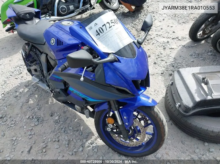 2024 Yamaha Yzfr7 VIN: JYARM38E1RA010553 Lot: 40725000